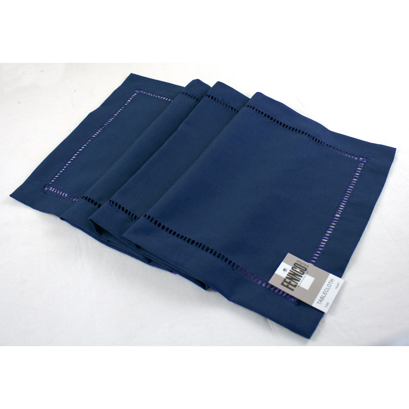 Classic Hemstitch Tablecloth, 84" x 84", Blue