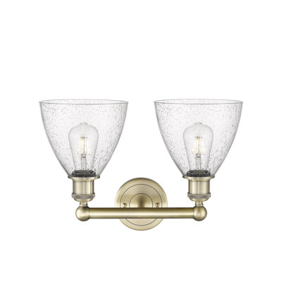 Éclairage pour meuble-lavabo en verre 2 lumières 16,5 pouces Alorah
