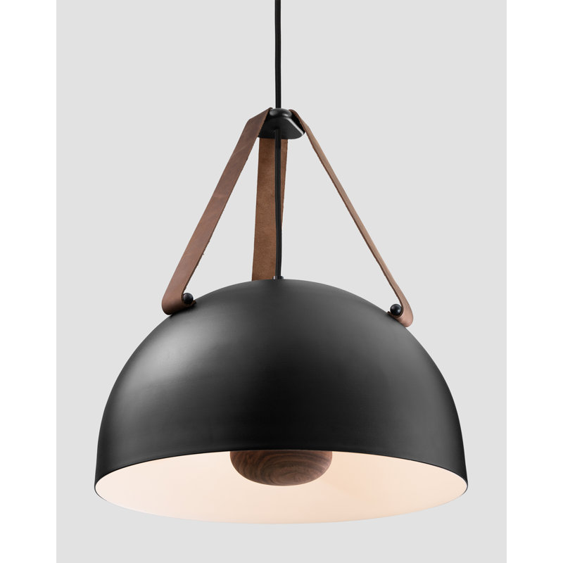 Luminaire suspendu Stillo, Intérieur blanc / extérieur noir, 2700, Brun