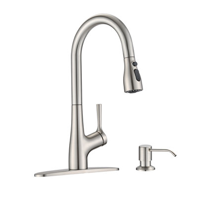 MAXWELL Pull Down Kitchen Faucet with Soap Dispenser