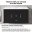 Meuble-lavabo mural noir 36 po avec lavabo en céramique, 2 portes et 2 tiroirs-130970928