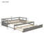 Lit de jour extensible avec couchette, lit de jour en bois avec couchette-1061404240