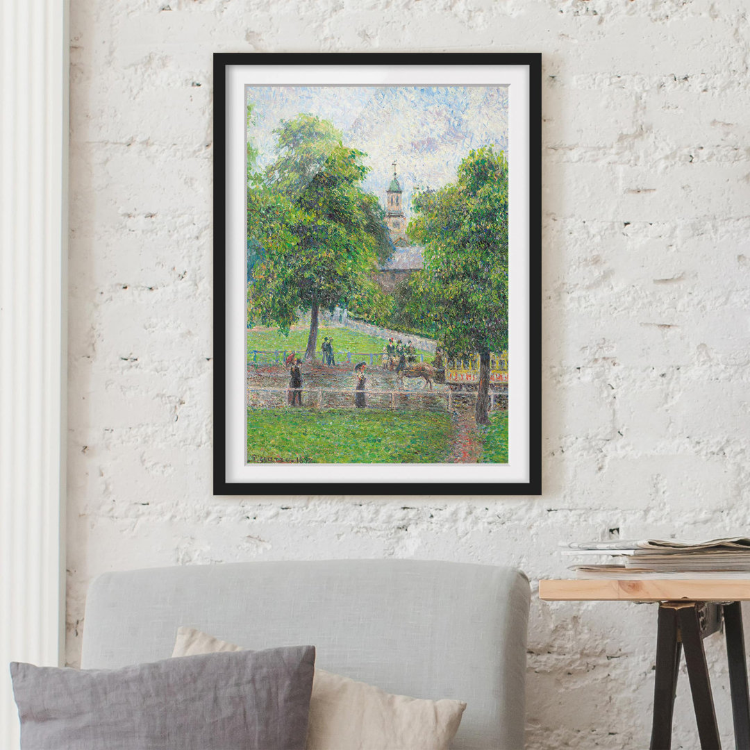 Gerahmtes Poster Saint Anne's Church von Camille Pissarro