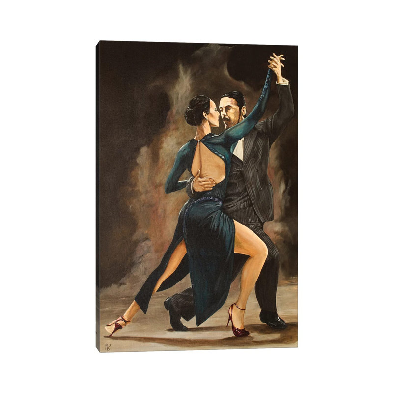 «Tango in Red Shoes» par Mark Fox, reproduction d'art sur toile tendue, H 12 po x l 8 po x P 0,75 po