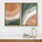 «Green and Brown Watercolor Color Waves Abstract Shapes Modern Chic on Canvas», reproduction de 2 pièces-92285061-92285062