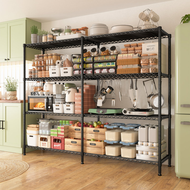 62.9"h X 15.8"d Heavy Duty Adjustable Wire Shelving Unit,4-tier Commercial & Home Storage Rack