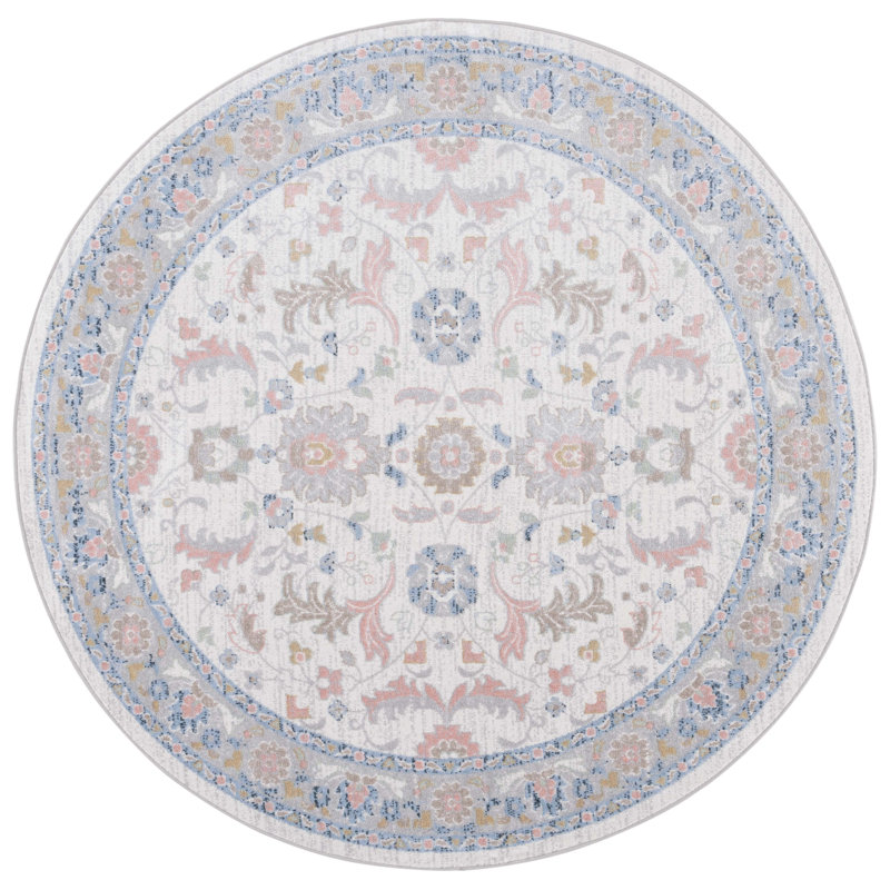 Bayside Performance Machine Washable Oriental Rug, Round 3'