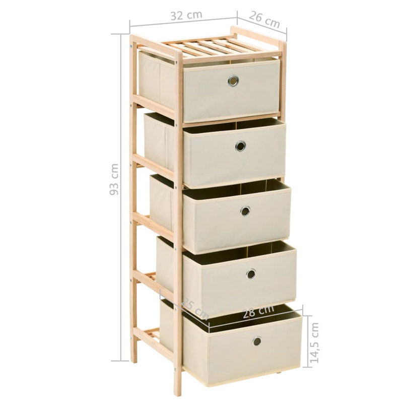Deegan 32cm W Manufactured Wood Storage Rack