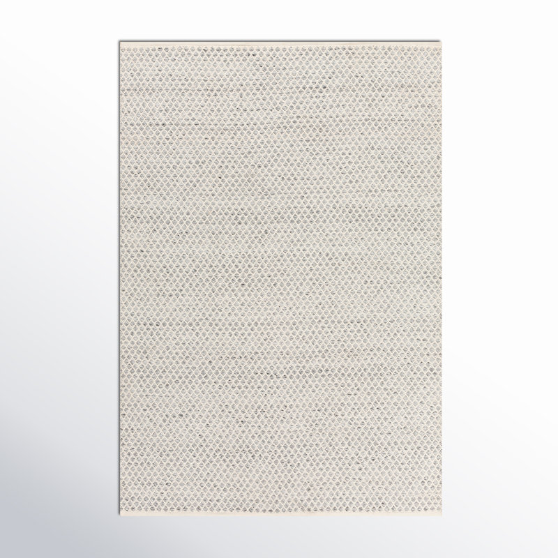 Hintons Geometric Handmade Flatweave Gray Indoor/Outdoor Area Rug, Rectangle 2' x 3'
