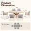 6 - Person Aluminum Patio Dining Set with Removable Cushions and Oval Sintered Stone Table