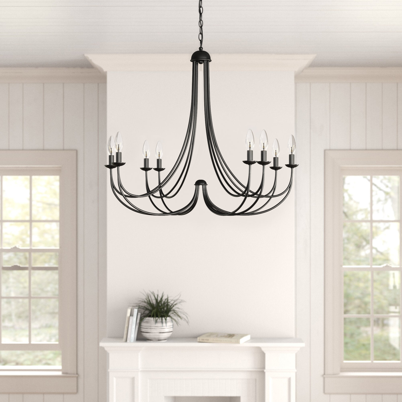 Drea 8 - Light Metal Dimmable Chandelier