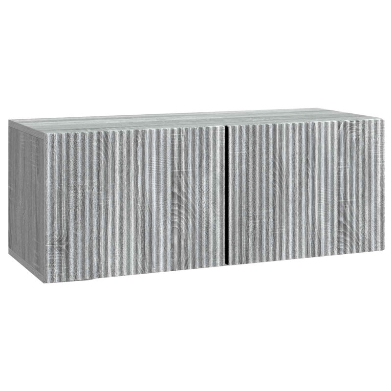 TV Stand, 30cm H x 78.5cm L x 31cm W, Grey Sonoma
