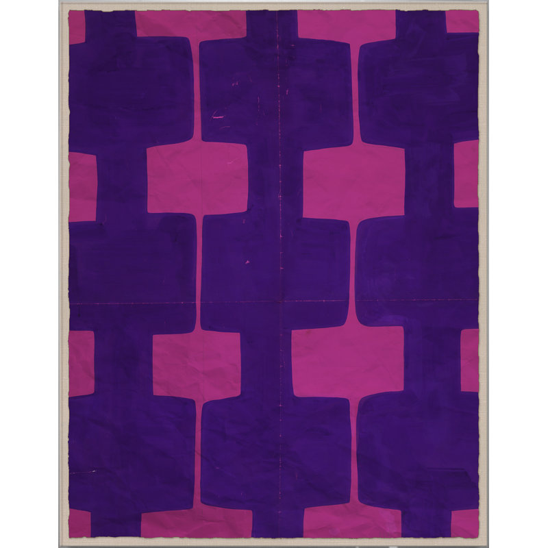 Fuschia Print by Paule Marrot, Acrylic Box, 56" H x 44" W x 1.25" D