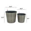Paquet de 2 pots de fleurs décoratifs en osier pour l'intérieur et l'extérieur - rond-44017711-44017712