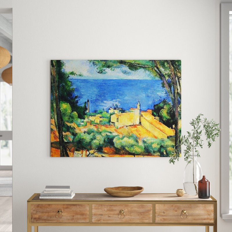 Paul Cezanne - Single Picture Frame Painting on Wood, 90cm H x 120cm W x 1.8cm D