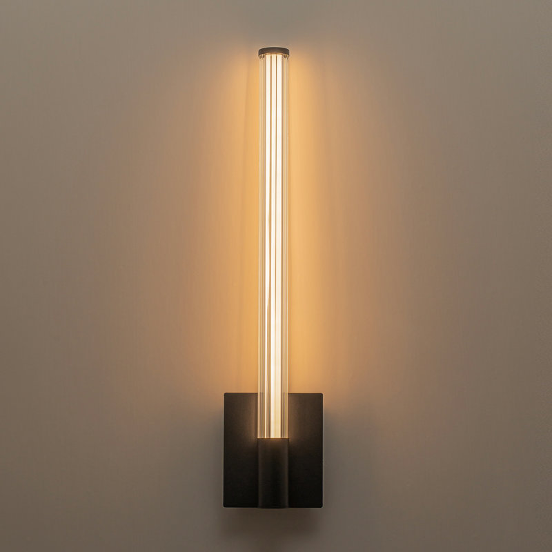 Maxe 24-in Black Dimmable LED Wall Sconce, Black, 24-in