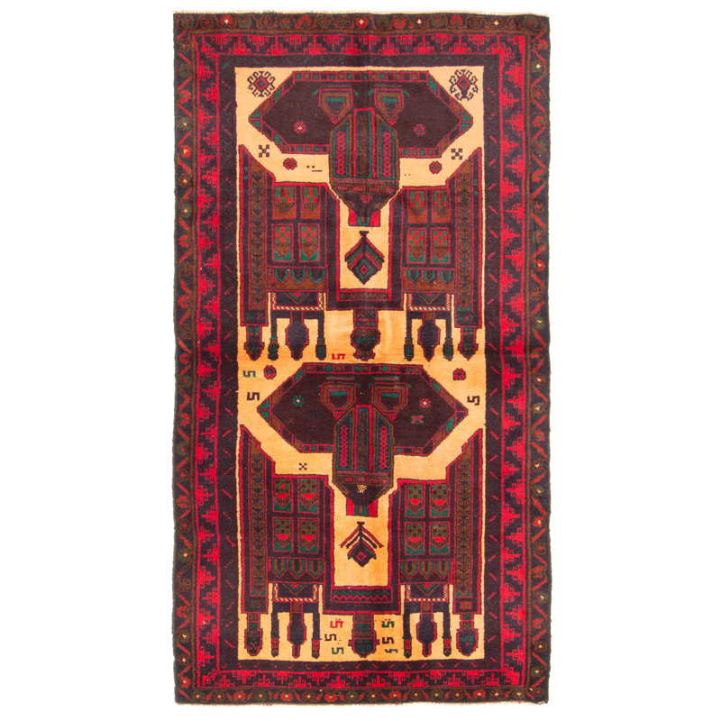 Rizbaft Brown Rug 3'5" x 6'6"
