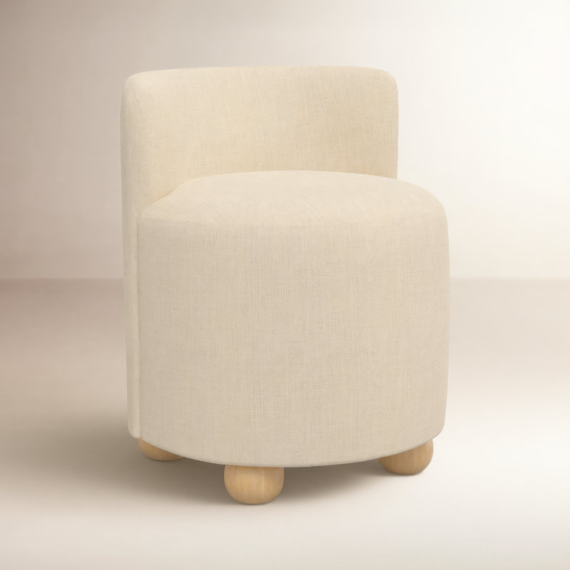Bee Vanity Chair, Classic Linen Linen