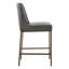 Tabouret de comptoir en similicuir avec dossier capitonné à losanges et structure en métal (ensemble de 2)-130166976