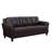 Stanton 78.7" Faux Leather Curved Arm Tufted Sofa