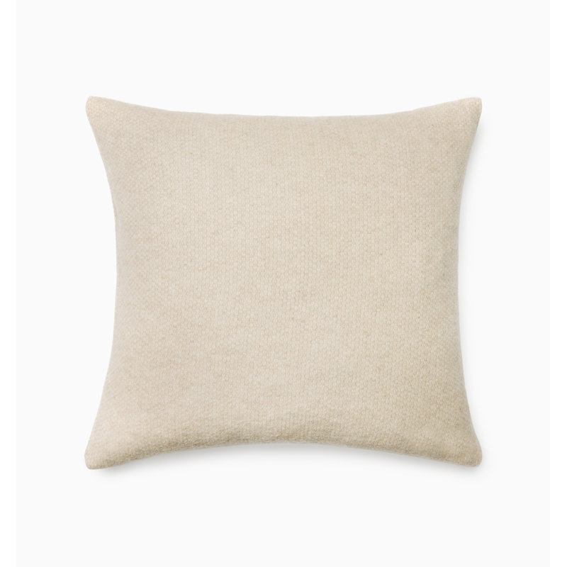 Cervino Wool Square Pillow Cover & Insert, Beige