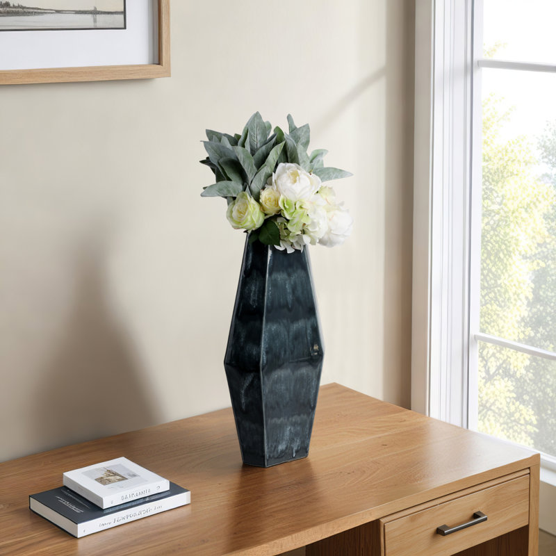 Hosley Medium Ceramic Vase, 21", Abstract