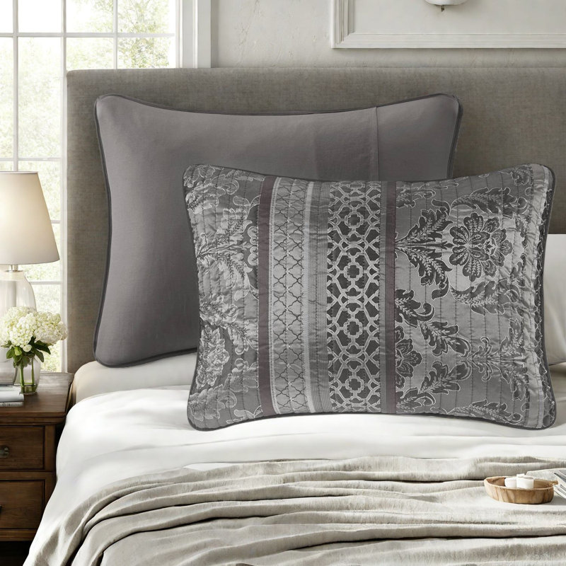 Ensemble de literie luxueuse en jacquard multicolore, polyester de qualité supérieure, conception moderne réversible, parfaite pour la décoration intérieure