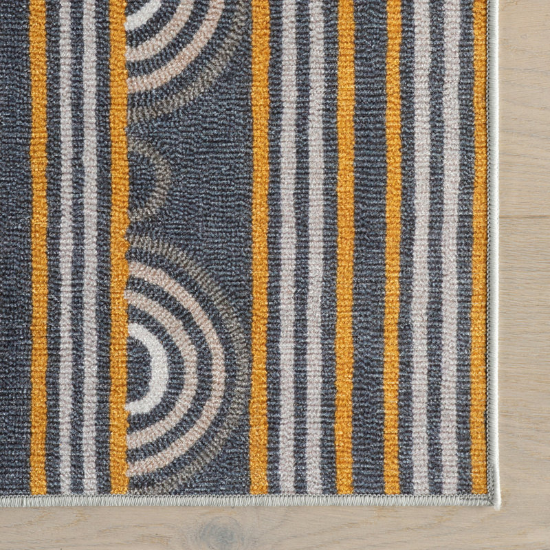 Button Machine Washable Rug, Rectangle 7'6" x 9'6"