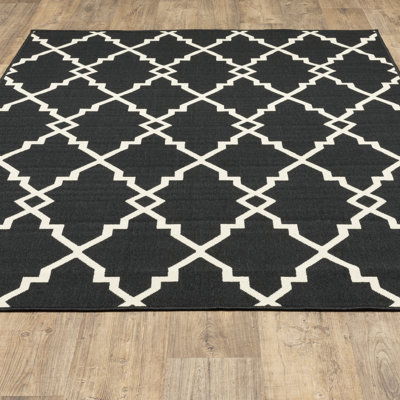 Anastasaos Geometric Power Loomed Indoor / Outdoor Area Rug 