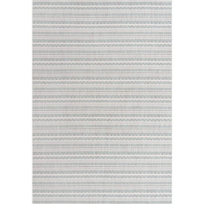 Outdoor Glimmer Area Rug Light Blue Color, Rectangle 7' x 10'