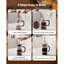 Cafetière à piston en verre borosilicaté 34 oz French Press
