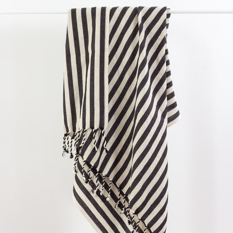 Drama Beach/ Bath Towel, Ivory Striped