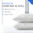 Covers & All Bed Pillows For Sleeping, Down Alternative Cooling Pillow For Side Sleepers, Back & Stomach Sleepers, Queen Size Pillows Set Of 2 Breathable & Washable Neck Support Pillows-107250081