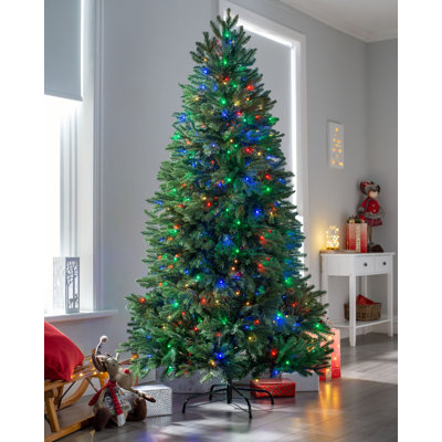 Lighted Artificial Pine Christmas Tree
