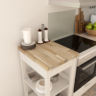 Tablette de comptoir en bois massif