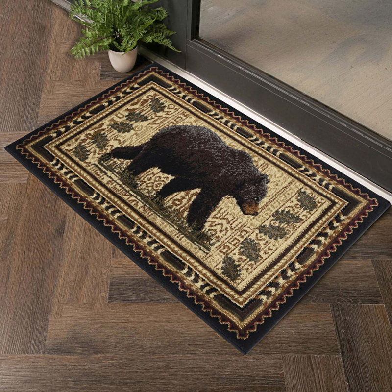 Tapis Wild Bear Lodge, Rectangulaire 2 pi x 3 pi