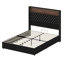 Soft Quilted Bed with Backrest, Decorative Nailhead Accents, USB Hub, and Built-in Night Light-1583259588