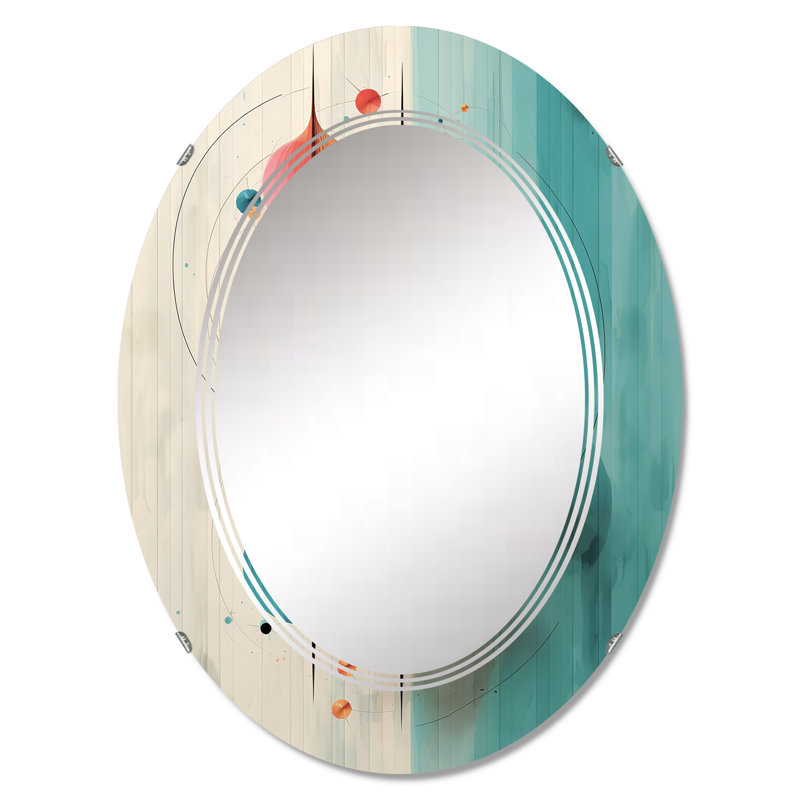 Boynes - Miroir mural moderne ovale, 30 po x 20 po