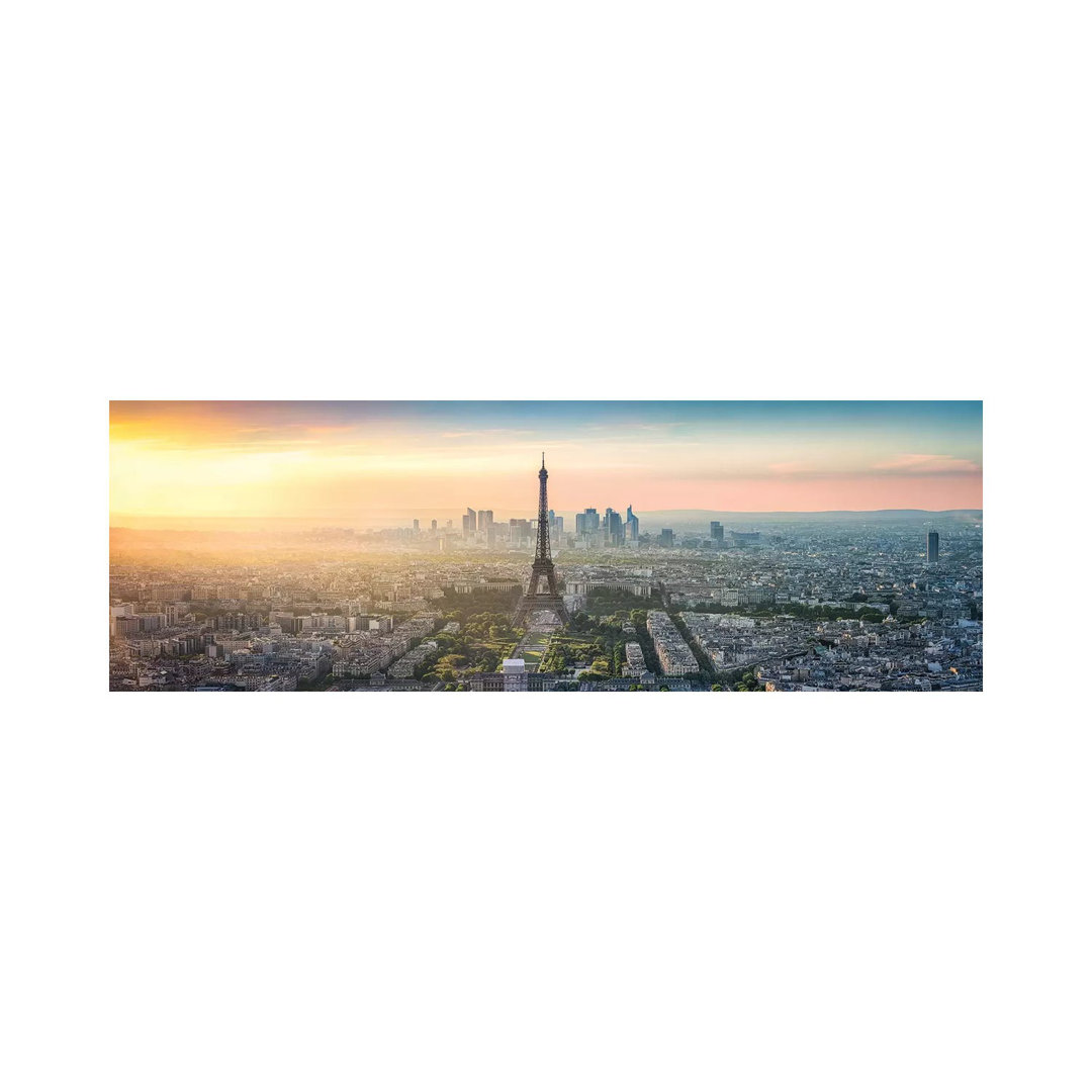 Paris Skyline Panorama With Eiffel Tower by Jan Becke - Wrapped Canvas Panoramic Gallery-Wrapped Canvas GiclÃ©e