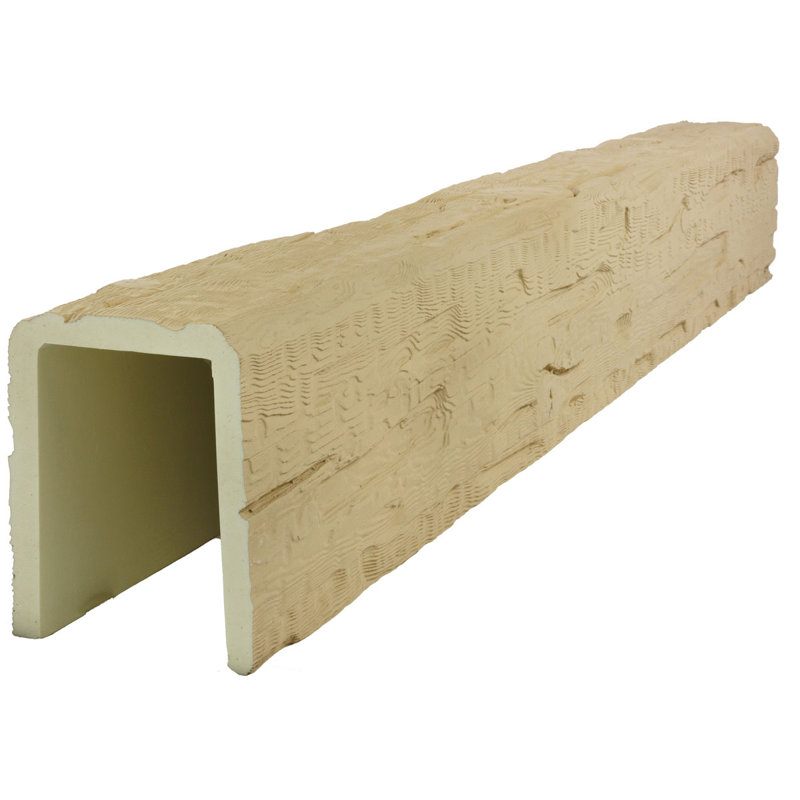 Poutre à 3 côtés (poutre en U) bois récupéré HeritageTimber, H 7,5 po x l 7,5 po x P 120 po, Apprêt brun clair
