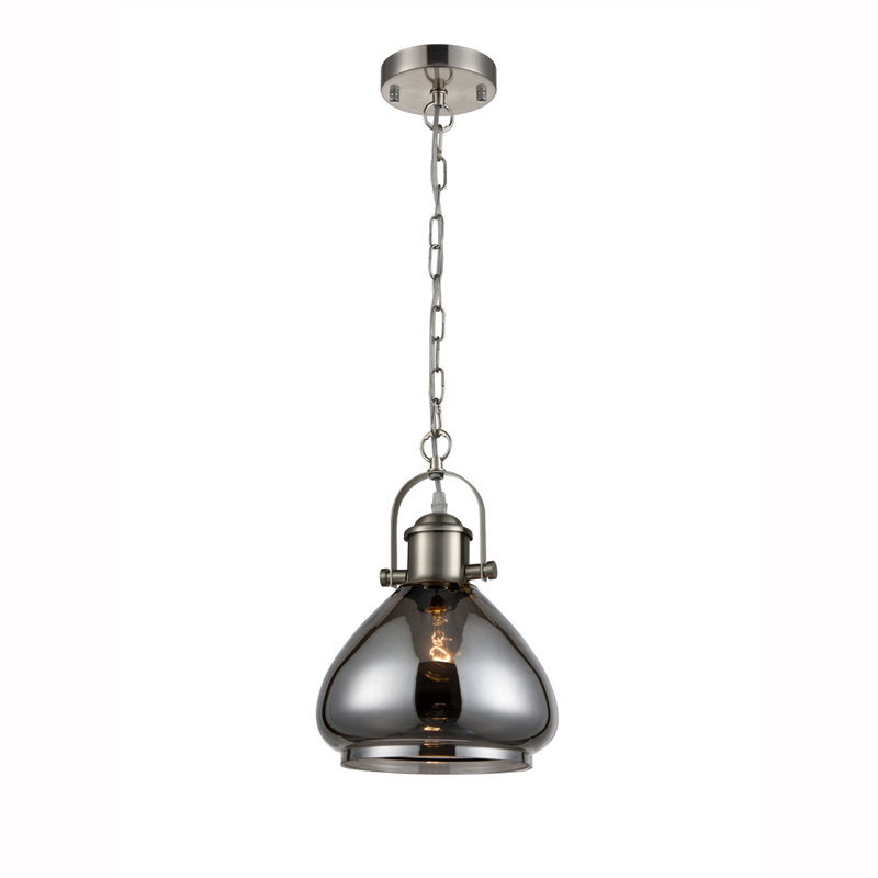 Ferretti 1 - Light Satin Nickel Pendant, Satin Nickel, Black, Satin Nickel