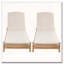 Chaise longue en bois avec coussin