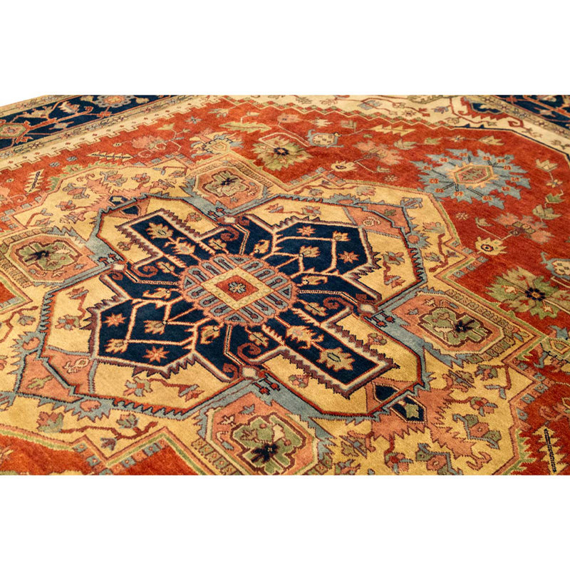 Wool Oriental Area Rug in Blue