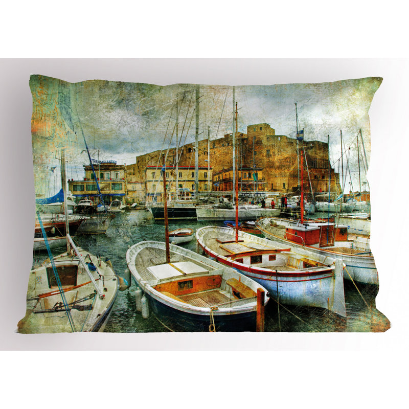 Narwhal Polyester Toile Sham Set, King