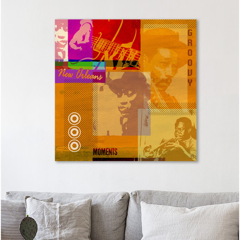 «Jazz 1» par Philippe Paput - impression sur toile, H 36 po x l 36 po x P 1,5 po