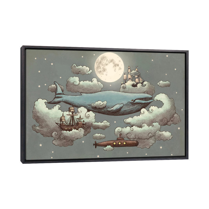 # 1, art sur toile, Encadrement noir décoloré, H 32 po x l 48 po x P 1,5 po