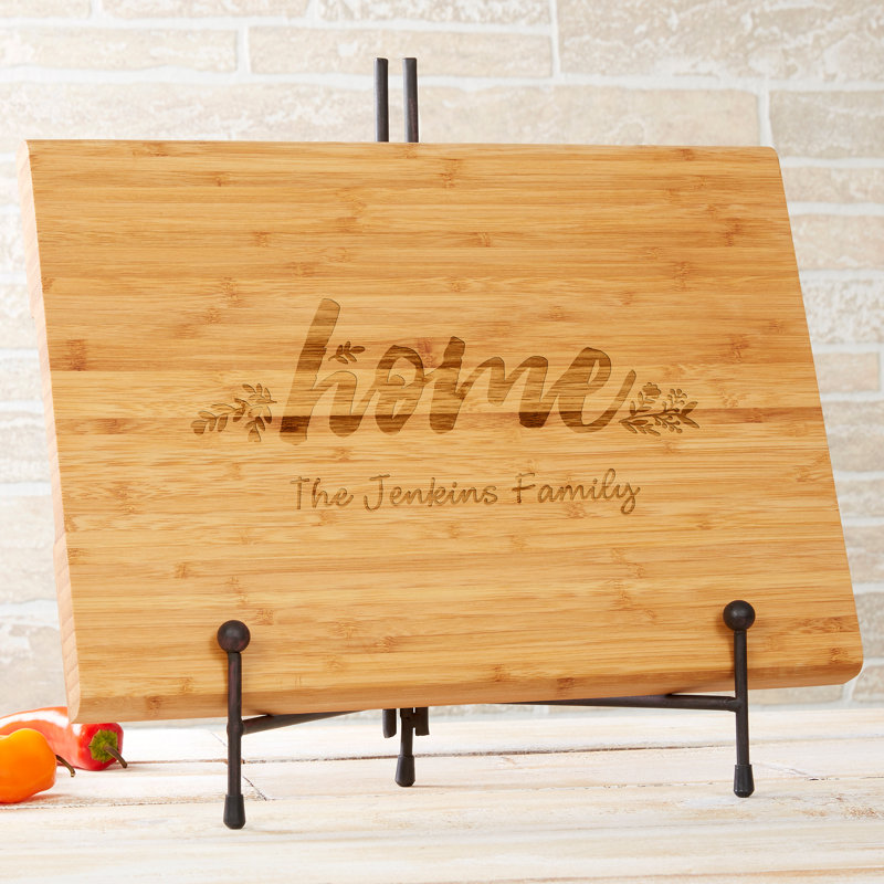 Cozy Home Personalized Bamboo Cutting Board, 1" H x 14" W x 18" L, Yes