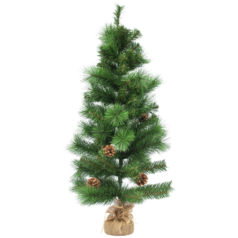 39'' Faux Pine Tree in Fabric Pot