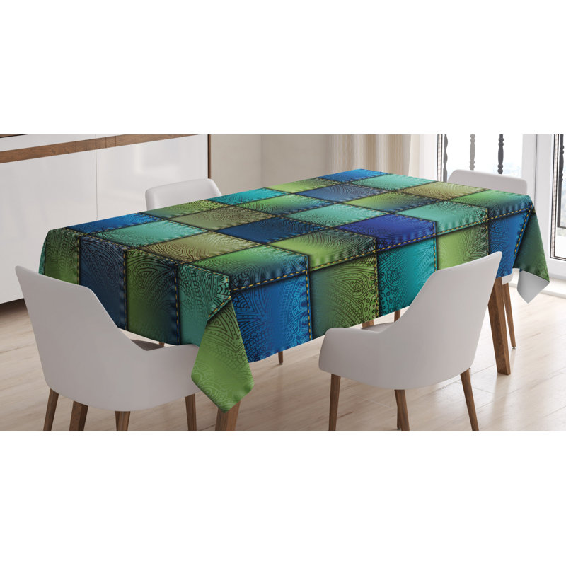 Fabric Dining Room Kitchen Tablecloth, 84" L x 60" W