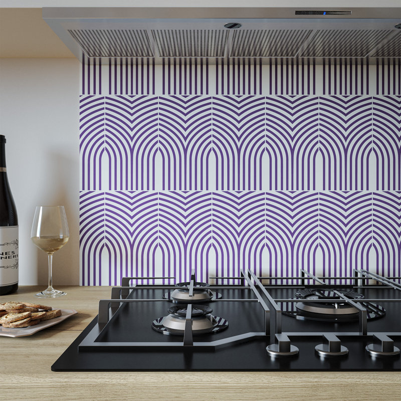 Arches Aluminium Kitchen Hob Splashback, Midnight, 80 cm x 90 cm